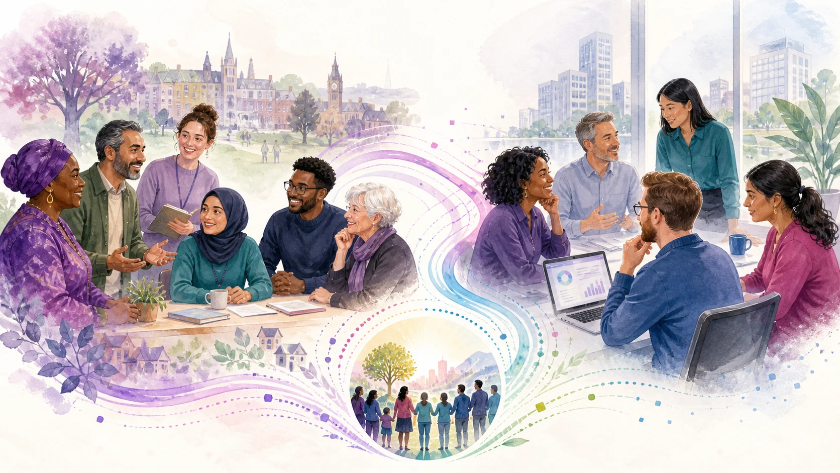 Corporate and community support teams using shared knowledge and service insight