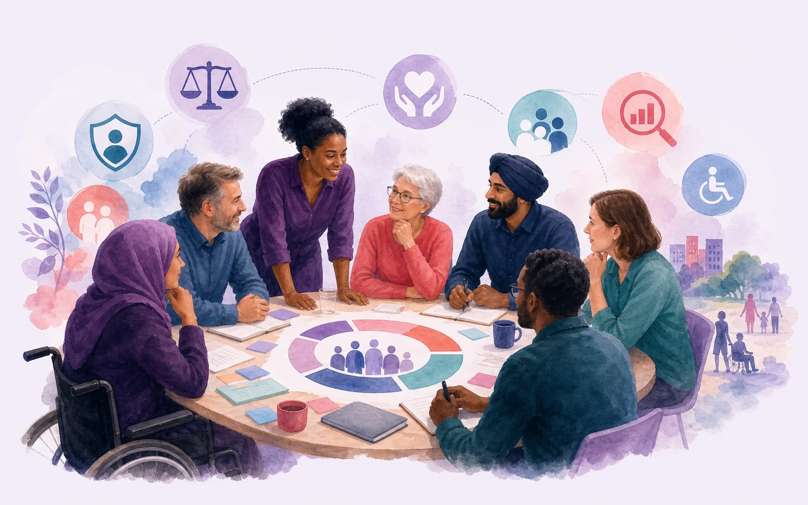 A team discussing a responsible digital service